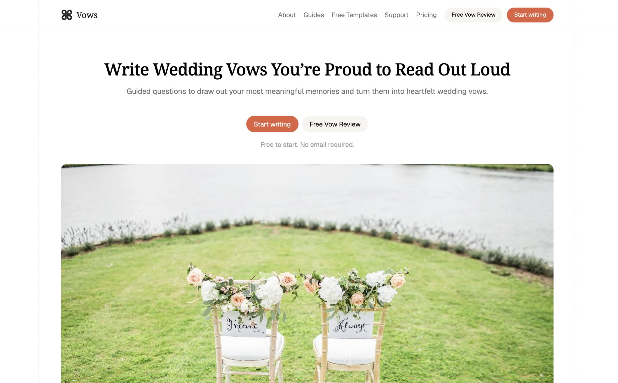 Free Wedding Vow Cards